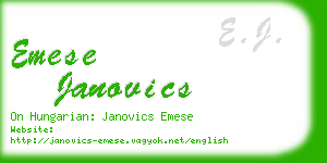 emese janovics business card